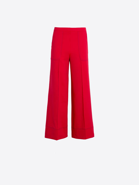WIDE LEG TROUSERS W/ FRONT SEAMS